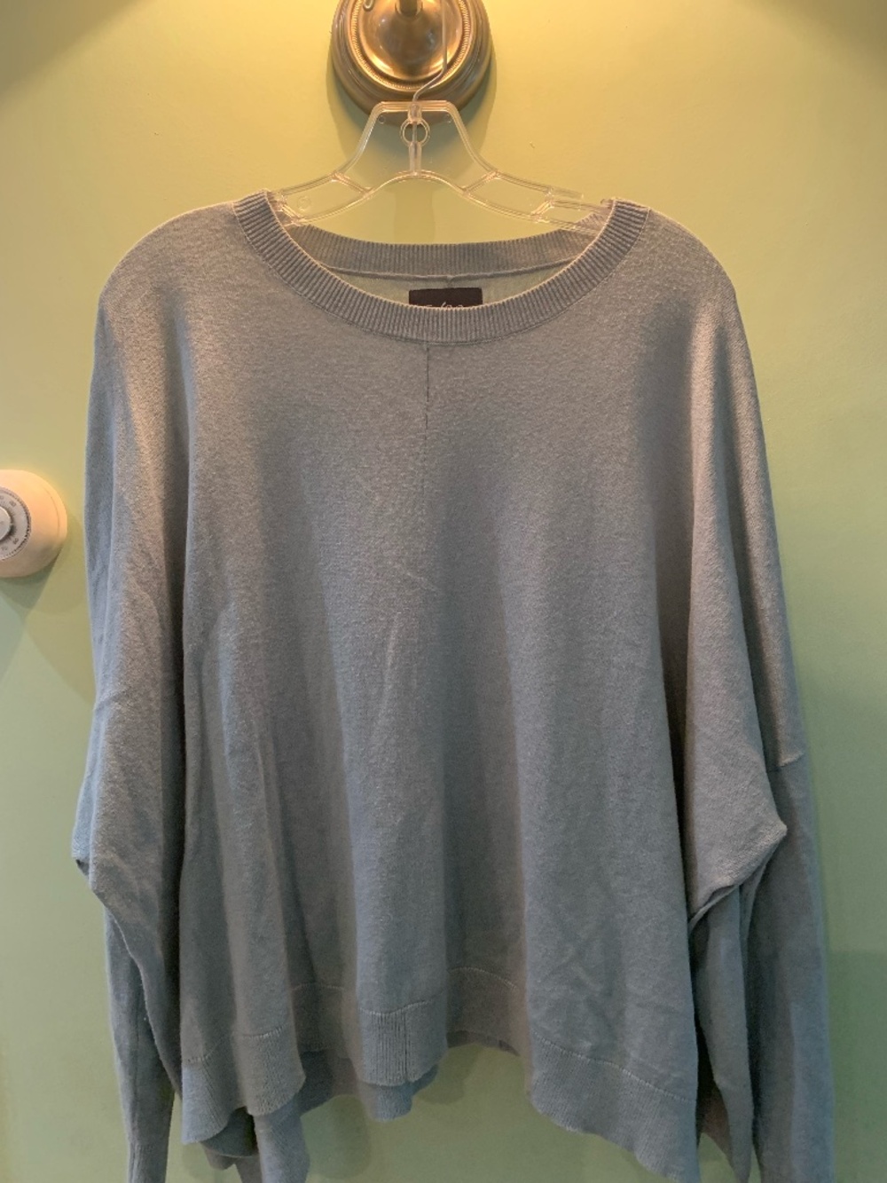 April Marin London One Size Seafoam Cotton Cashmere Blend Sweater